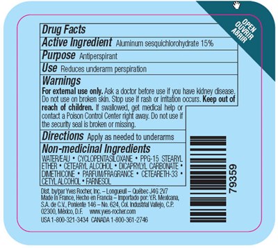Fraicheur cedre bleu antiperspirant and deodorant roll-on back label.jpg Back label - Fraicheur cedre bleu antiperspirant and deodorant roll on back label
